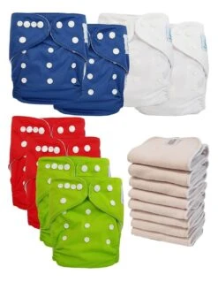 Lot 8 Couches Lavables Tout En Un TE1 évolutives - Sensitive - Frenchy