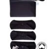 Lot De 3 Protège-slips En Flanelle De Coton Bio + Pochette Imperméable - All Black - Mini