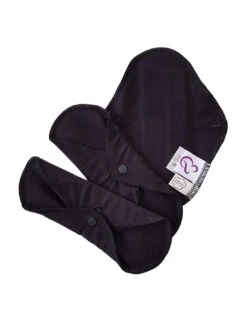 Lot 3 Protège Slip Lingerie En Flanelle De Coton Bio Noir - Mini