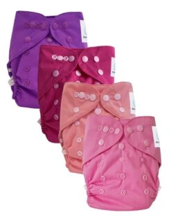 Lot De 4 Couches Lavables TE2 à Doubles Goussets - Attrape Rêve