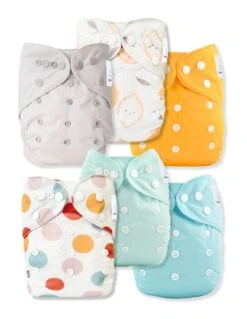 Lot De 6 Couches Lavables Te1 + Inserts - Joy