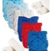 Lot De 6 Couches Lavables TE2 + 6 Inserts Microfibre Pression - Heros