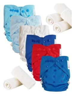 Lot De 6 Couches Lavables TE2 + 6 Inserts Microfibre Pression - Heros