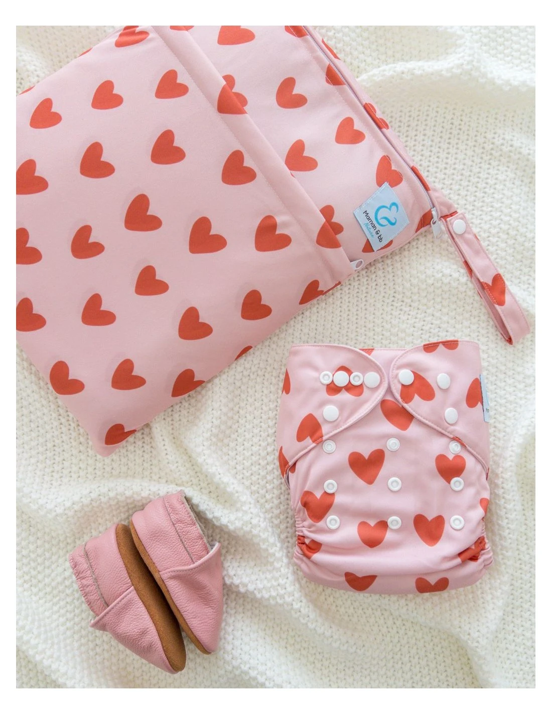 Mega Pack : 20 Couches Lavables TE2 + 30 Inserts + Voiles + Sac - Petit Coeur 2 Mega Pack : 20 Couches Lavables TE2 + 30 Inserts + Voiles + Sac - Petit Coeur – Image 2