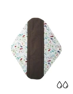 Moyen - Serviette Hygiènique Lavable En Bambou Charcoal - Nature