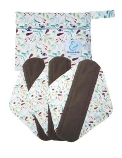 Nature - Lot De 3 Serviettes Hygiéniques Lavables + Pochette - Moyen