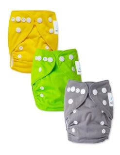 Newborn - Lot De 3 Couches Lavables Newborn Te1 - Grey