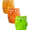 Newborn - Lot De 3 Couches Lavables Newborn Te1 - Jaune Orange