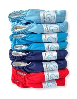 Newborn - Lot De 8 Couches Lavables Newborn Te1 - Blue