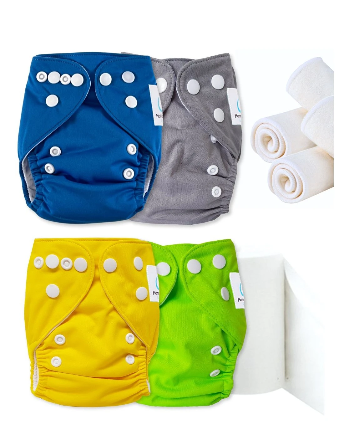 Newborn - Pack De Démarrage Couches Lavables Insert Et Voiles De Protection - Green 1 Newborn - Pack De Démarrage Couches Lavables Insert Et Voiles De Protection - Green