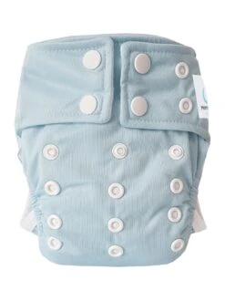 Newborn Sensitive - Couche Lavable Intégrale TE1 à Poche Et Double Goussets - Bleu Ciel