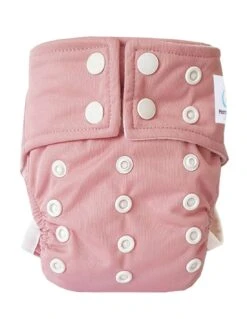 Newborn Sensitive - Couche Lavable Intégrale TE1 à Poche Et Double Goussets - Vieux Rose