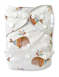 Nolwene La Baleine TE2 - Couche Lavable Tout En Deux évolutive