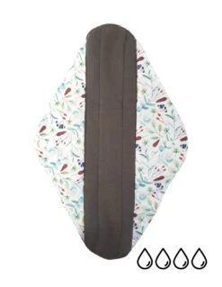 Nuit - Serviette Hygiènique Lavable En Bambou Charcoal - Nature