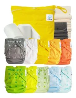 Pack Complet Bambou Couches Lavables TE2 Citrons