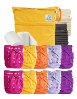 Pack Complet Bambou Couches Lavables TE2 - Purple