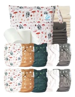 Pack Complet Bambou TE2 - Couches Lavables + Inserts - Automne