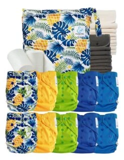 Pack Complet Bambou TE2 - Couches Lavables + Inserts Bambou Et Inserts - Exotic