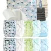 Pack Complet Bambou TE2 - Couches Lavables + Inserts Bambou - Printemps