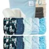 Pack Complet Bambou TE2 - Couches Lavables + Inserts - Hilda Bleue