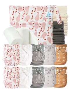 Pack Complet Bambou TE2 - Couches Lavables + Inserts - Petite Poire