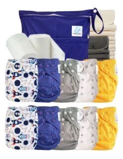 Pack Complet Bambou TE2 - Couches Lavables + Inserts - Rocket