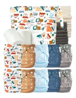 Pack Complet Bambou TE2 - Couches Lavables + Inserts - Trucks