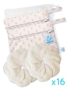 Kit Allaitement - 16 Coussinets D'allaitement Lavables Sensitive + Pochette De Rangement