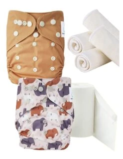 Pack De Démarrage Couches Lavables Insert Et Voiles De Protection - Alphonse L'éléphant