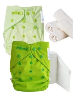 Pack Découverte Couches Lavables TE2 + Insert Et Voiles De Protection - Apple