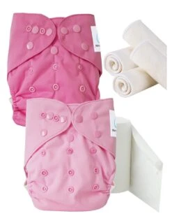 Pack Découverte Couches Lavables TE2 + Insert Et Voiles De Protection - Coton Candy
