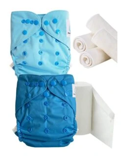 Pack Découverte Couches Lavables TE2 + Insert Et Voiles De Protection - Kit Méduses Te2