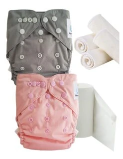 Pack Découverte Couches Lavables TE2 + Insert Et Voiles De Protection - Quartz