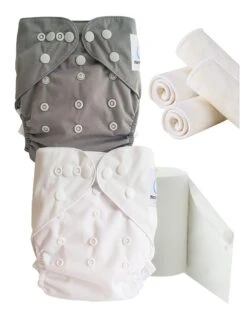 Pack Découverte Couches Lavables TE2 + Insert Et Voiles De Protection - Silver