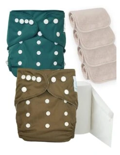 Pack Découverte Sensitive : Couches Lavables TE1 + Inserts En Coton + Voiles - Celeste