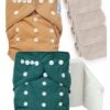 Pack Découverte Sensitive : Couches Lavables TE1 + Inserts En Coton + Voiles - Woods
