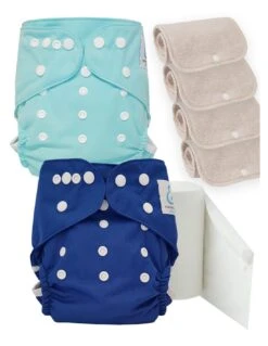 Pack Découverte Sensitive : Couches Lavables TE2 + Inserts En Coton + Voiles - Ice