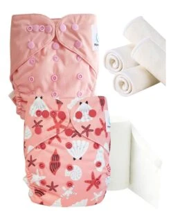 Pack Essai Couches Lavables TE2 + Insert Et Voiles - Coquillage