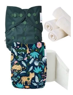 Pack Essai Couches Lavables TE2 + Insert Et Voiles De Protection - Léopold