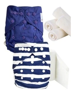 Pack Essai Couches Lavables TE2 + Insert Et Voiles De Protection - Mariniere
