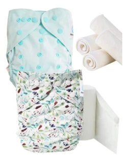 Pack Essai Couches Lavables TE2 + Insert Et Voiles De Protection - Nature