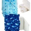 Pack Essai Couches Lavables TE2 + Insert Et Voiles De Protection - Nino Le Baleineau