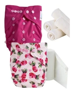 Pack Essai Couches Lavables TE2 + Insert Et Voiles De Protection - Pineapple
