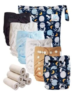 Pack Essentiel Bambou TE2 - 6 Couches Lavables Et Insert - Caleb