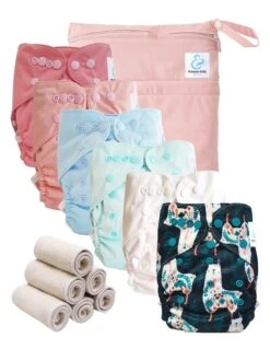 Pack Essentiel Bambou TE2 - 6 Couches Lavables Et Insert - Hilda