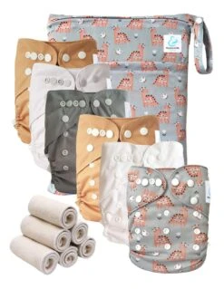 Pack Essentiel Bambou TE2 - 6 Couches Lavables Et Insert - Margot