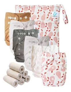 Pack Essentiel Bambou TE2 - 6 Couches Lavables Et Insert - Petite Poire