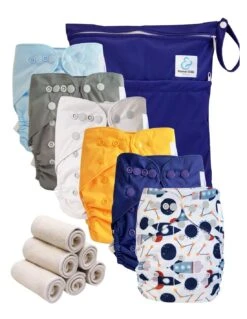 Pack Essentiel Bambou TE2 - 6 Couches Lavables Et Insert - Rocket