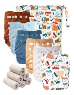 Pack Essentiel Bambou TE2 - 6 Couches Lavables Et Insert - Trucks