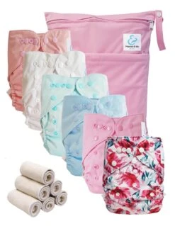 Pack Essentiel Bambou TE2 - 6 Couches Lavables TE2 - Romance